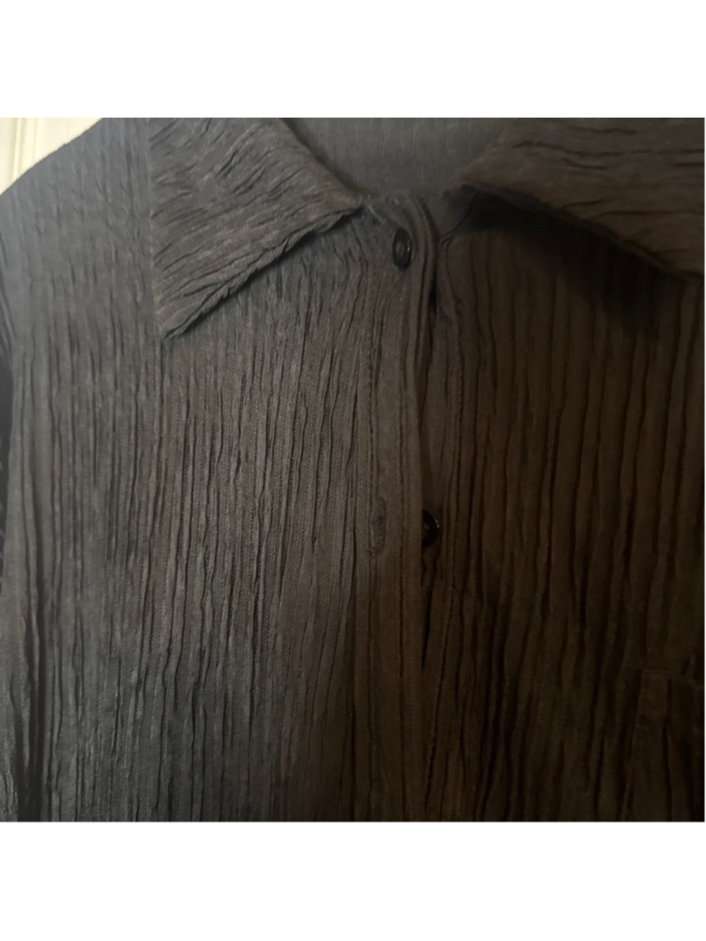 LOVEPOEM BY BLOCK Black Button Down Shirt - Picture 2 of 4